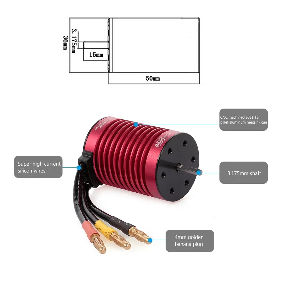 Brushless Car BEC ESC Motor Truck RC for 4370KV 1/10 with 45A Waterproof F540 SURPASS HOBBY Eccomum
