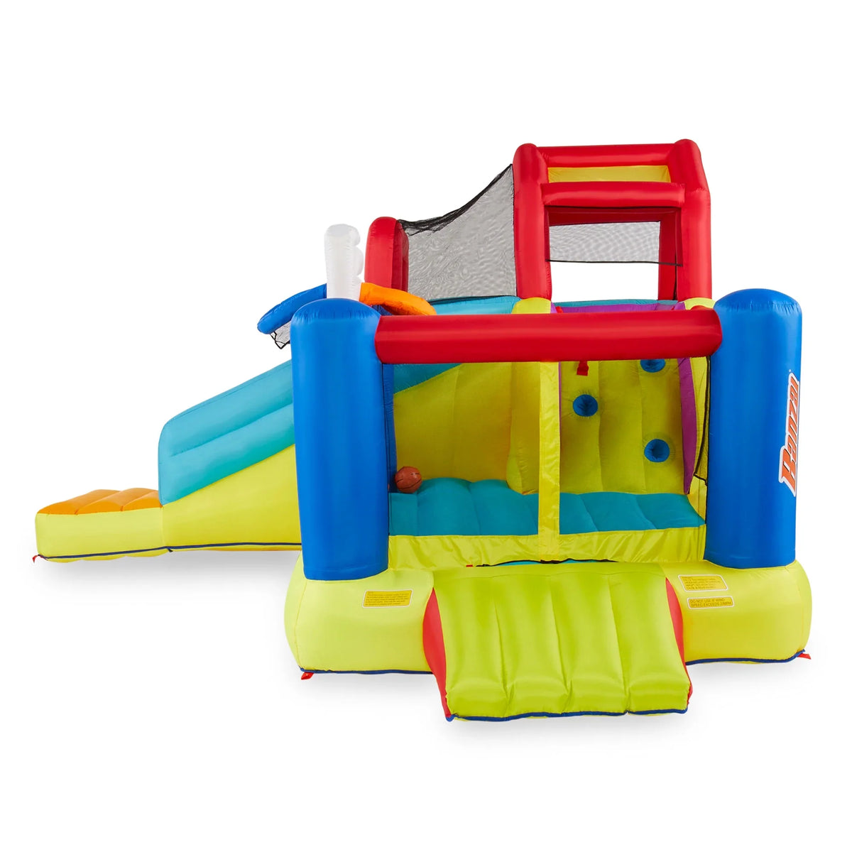 exterior House 2 & Activities Slide, Climbing Sports Bounce with Banzai Wall
