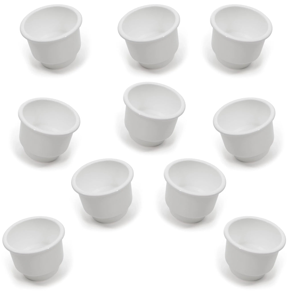 Red 3-1/2 for In White Holders Car 4-1/8 Auto Drain Motorhome Camper I.D. Drop Insert RV Universal Cup Inch Plastic Inch Boat Truck Recessed 10 Pocket Marine Pontoon with Hound & O.D.