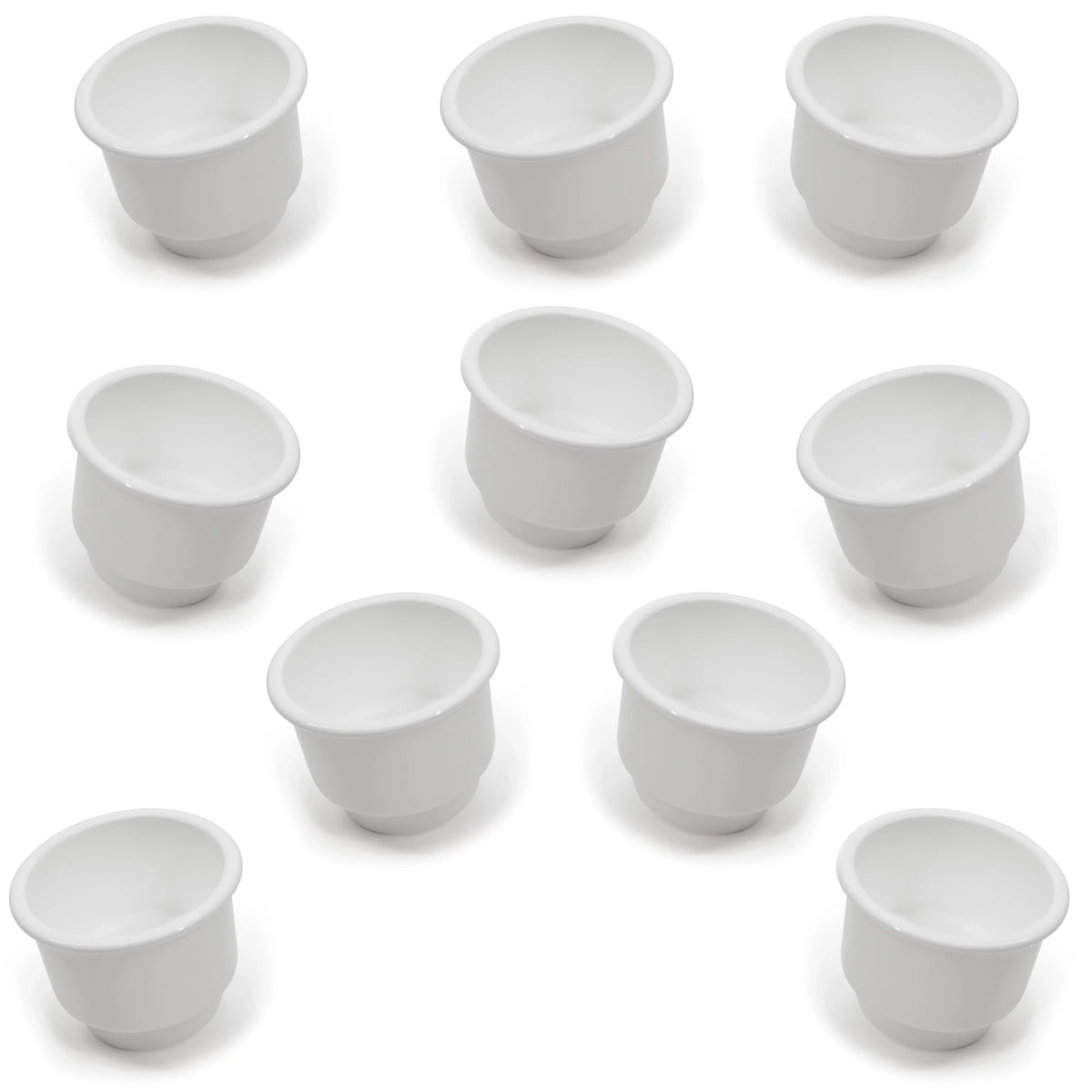 Red 3-1/2 for In White Holders Car 4-1/8 Auto Drain Motorhome Camper I.D. Drop Insert RV Universal Cup Inch Plastic Inch Boat Truck Recessed 10 Pocket Marine Pontoon with Hound & O.D.