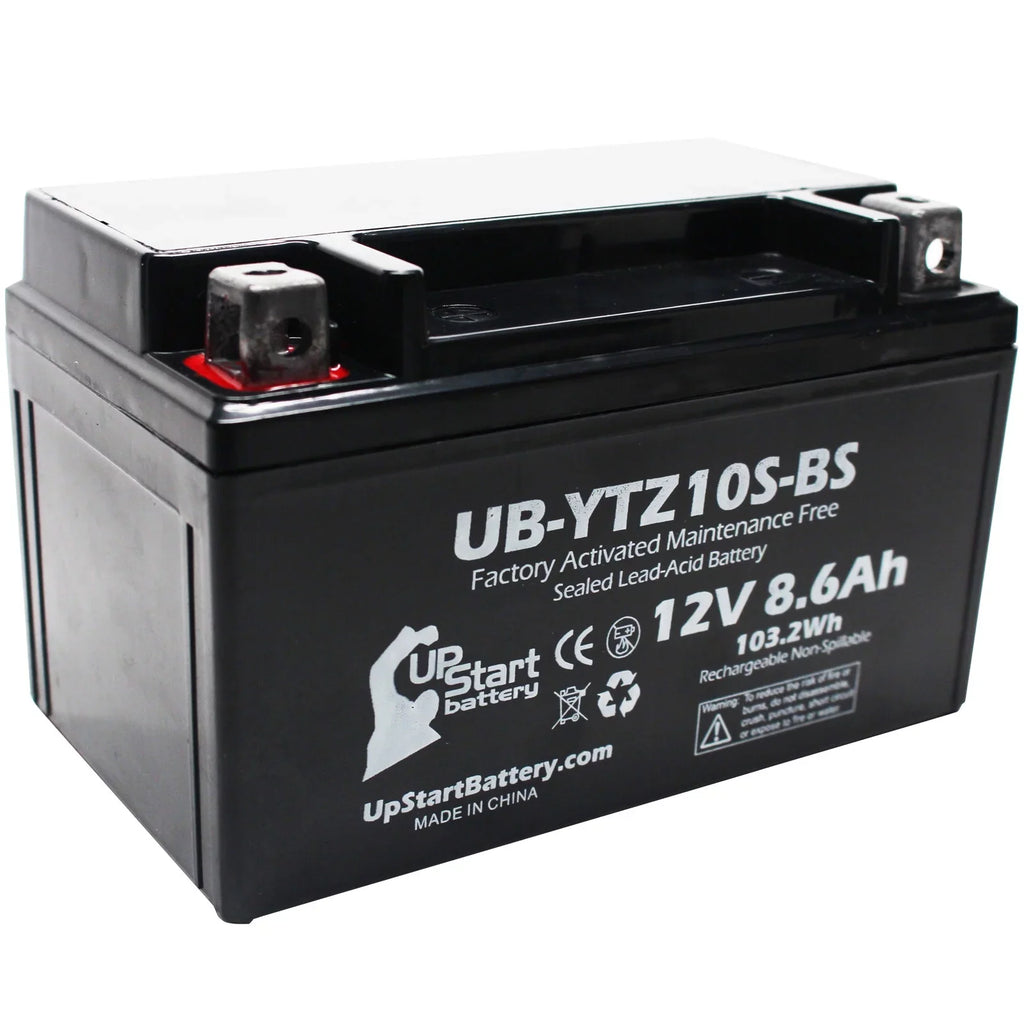 YZF-R1 2011 for 1000CC Replacement 3-Pack Activated, Motorcycle 8.6Ah, UB-YTZ10S-BS Free, 12V, Battery Factory - Maintenance UpStart Battery Yamaha