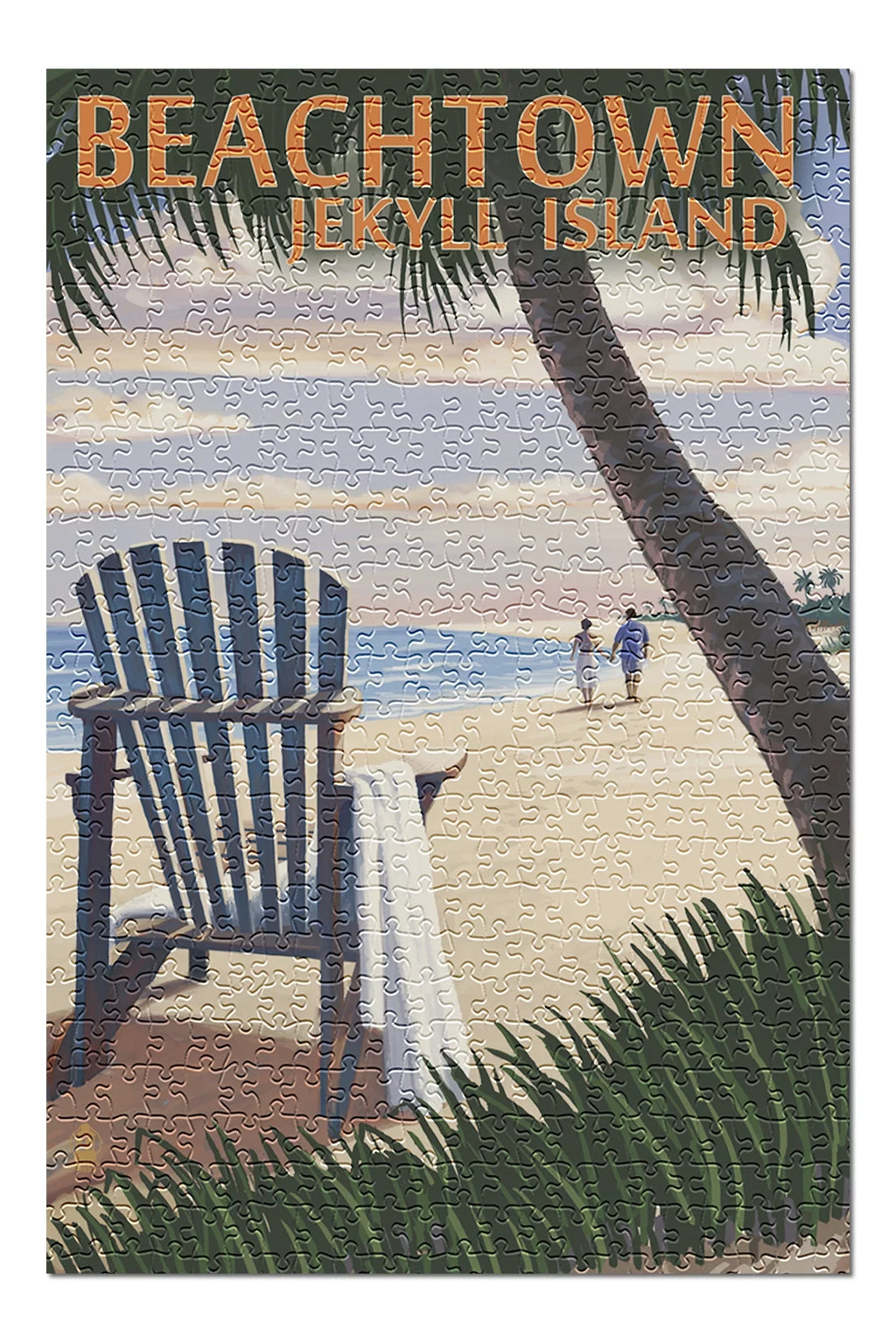 500 Jekyll Adirondack in Jigsaw Beach Island, Made Premium (19x27 Adults for Piece USA) inches, on Chair Puzzle the Beachtown, and Family, Georgia,