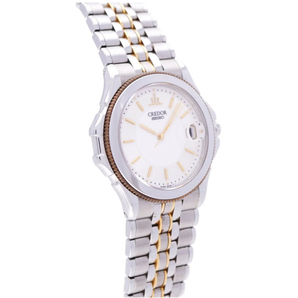 Credor Pre-Owned (Fair) watch Seiko K18/SS 8J82-6A20 quartz silver/gold Pacific