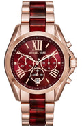 for Wrist Burgundy Red Michael Watch Women Kors Chronograph MK6270 Bradshaw