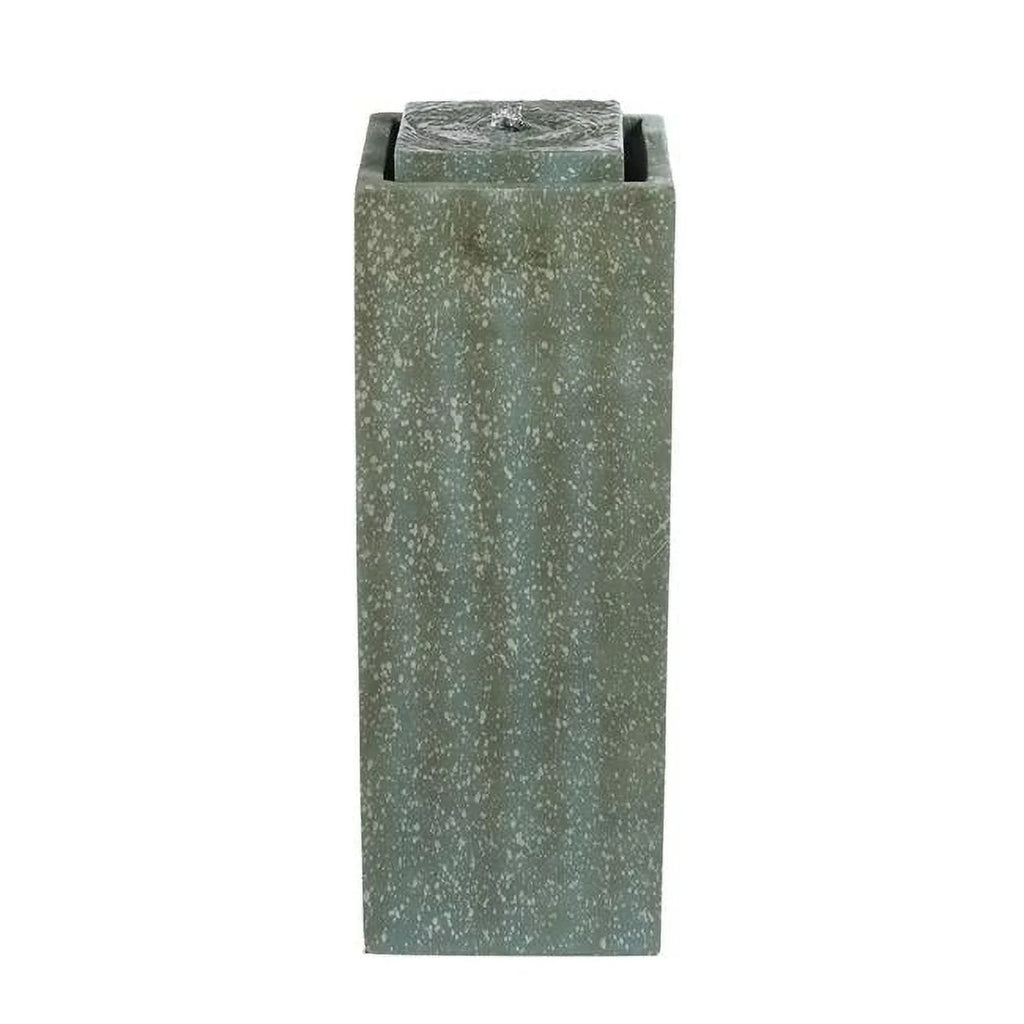 Pillar With Green Contemporary Lime Poly-Resin Led Jeco in Light Fountain