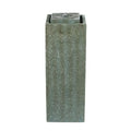 Pillar With Green Contemporary Lime Poly-Resin Led Jeco in Light Fountain