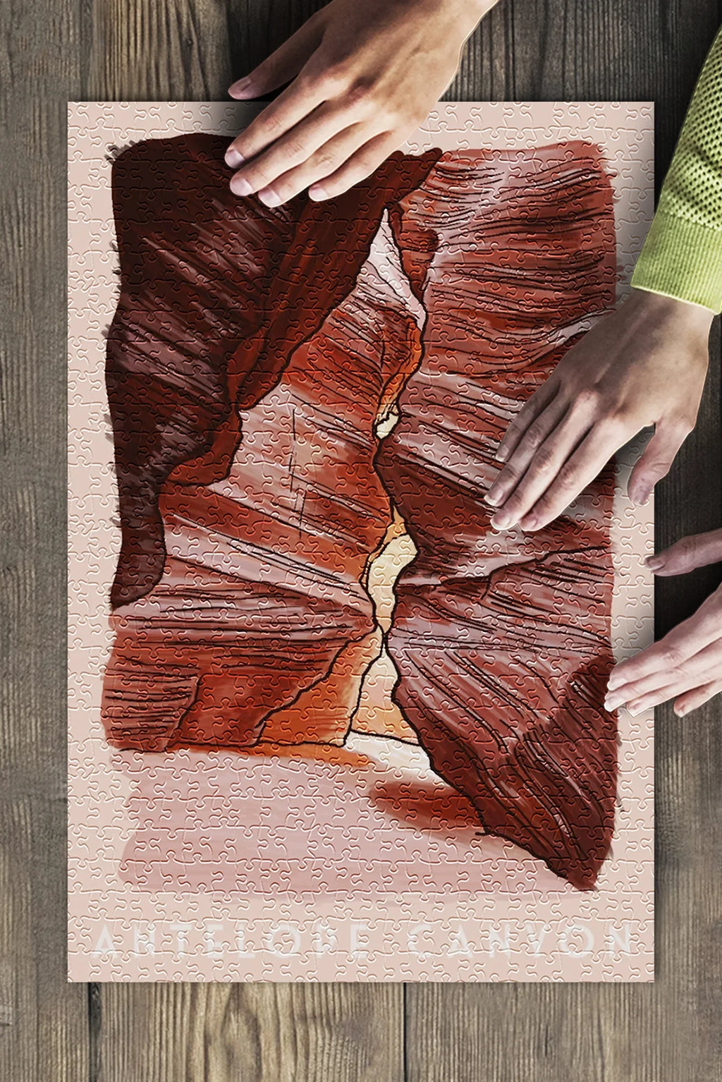 for Antelope Made inches, Jigsaw Piece Puzzle Premium in and Family, Adults Canyon (19x27 Arizona, USA) 500