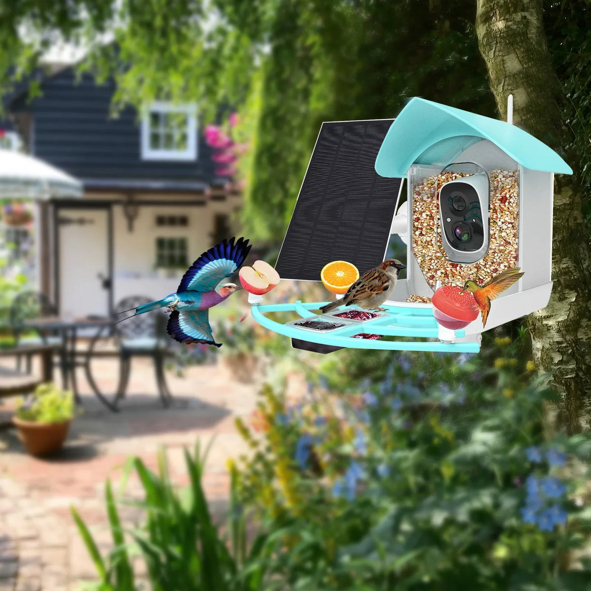 Camera Surveillance With Solar Ai Powered Species Owsoo Resolution Wifi App Pir Feeder Video camera,PirAi Camera Vico App 1080pVideo Feeder Wireless Wifi Video Camera Arealer 1080p