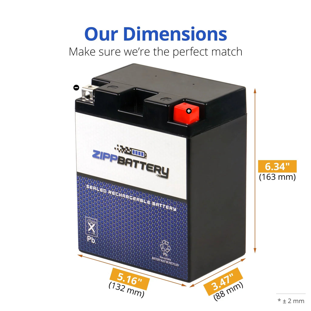 12 210 Volt,12 (14AHL-BS 1993 Cat YTX14AHL-BS Snowmobile Afs CCA) L/t for Arctic Battery Battery Zipp Ah, Jag