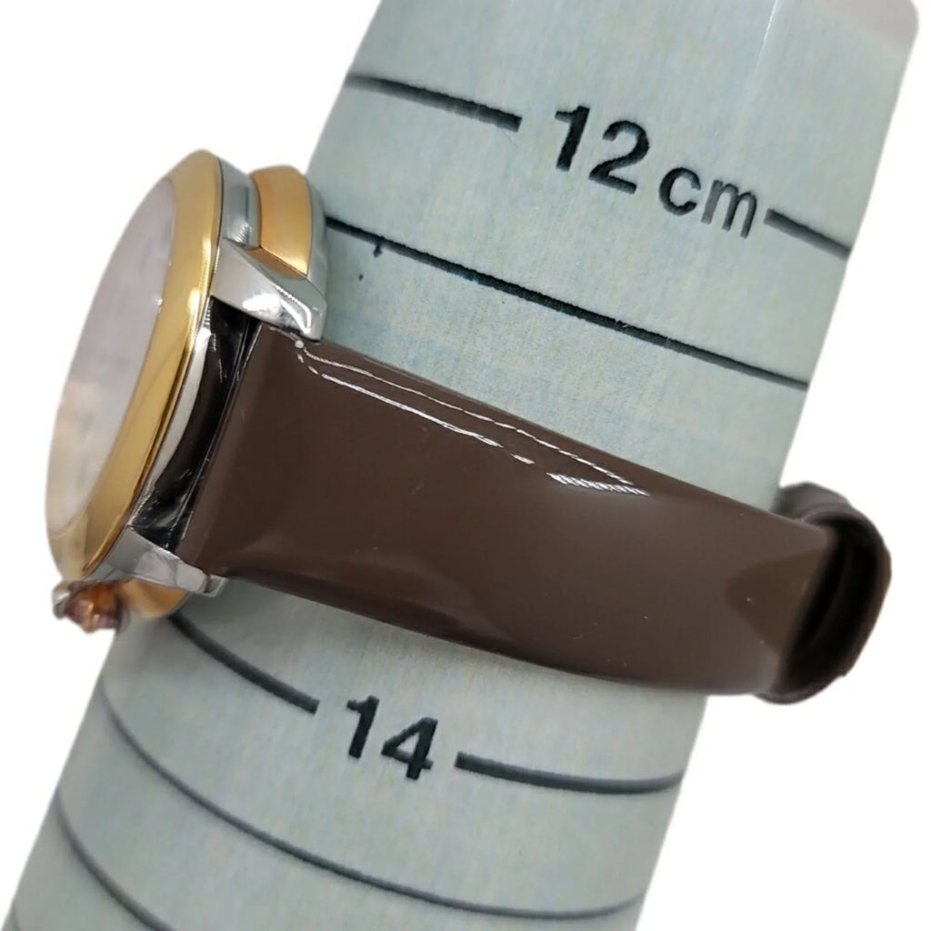 Women's Belt Fendi Enamel Black Colors FENDI SS Watch Spinel 3 New) Shell Eye Shine (Like Clock Topaz Fashionable Brown Quartz Pre-Owned