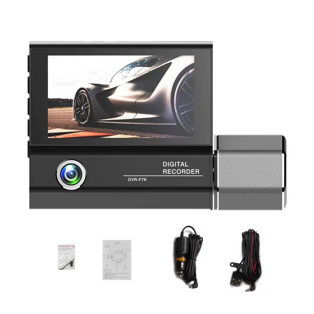 Safety 4in Recorder Video Cam Recorder Cameras Car Clear 3 Auto Car Mirror Dash Recording Gecheer Rearview Car Driving