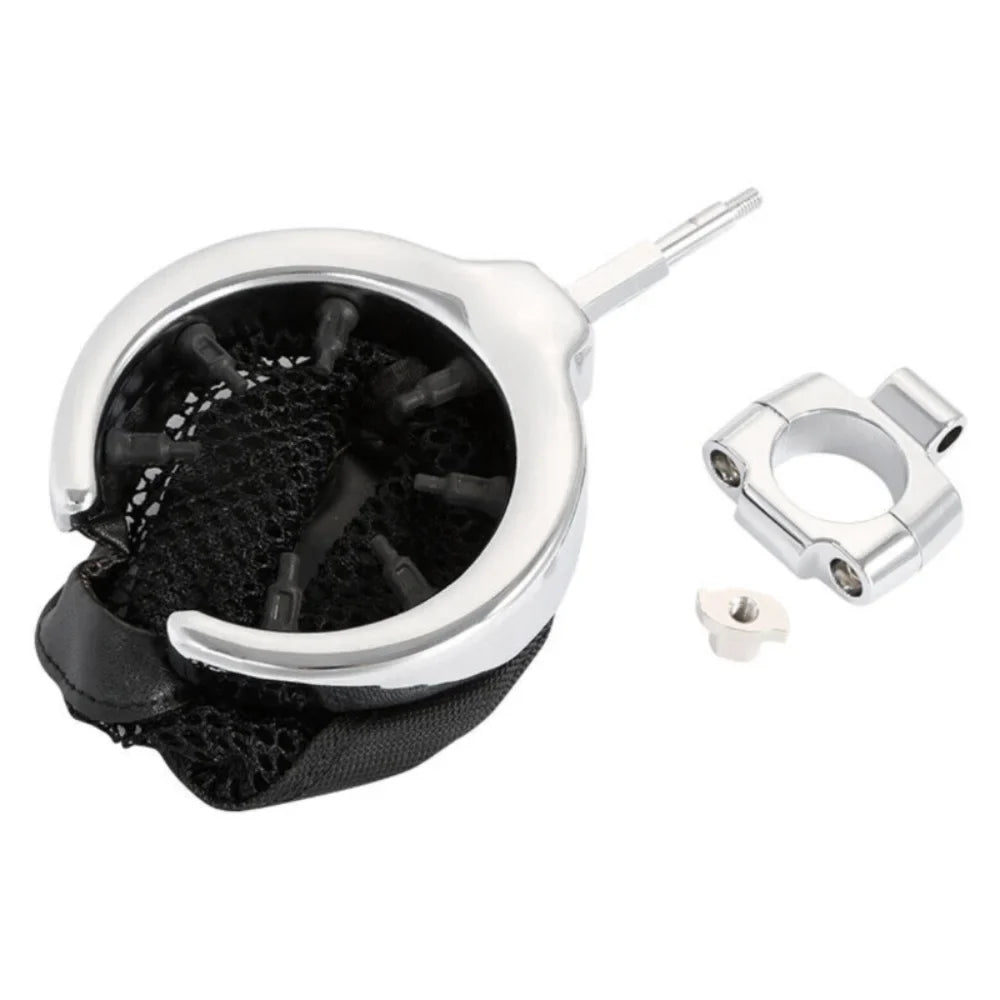 Handlebar Teledu Motorcycle Metal Basket Drink Harley For Cup Mesh Holder Universal W/
