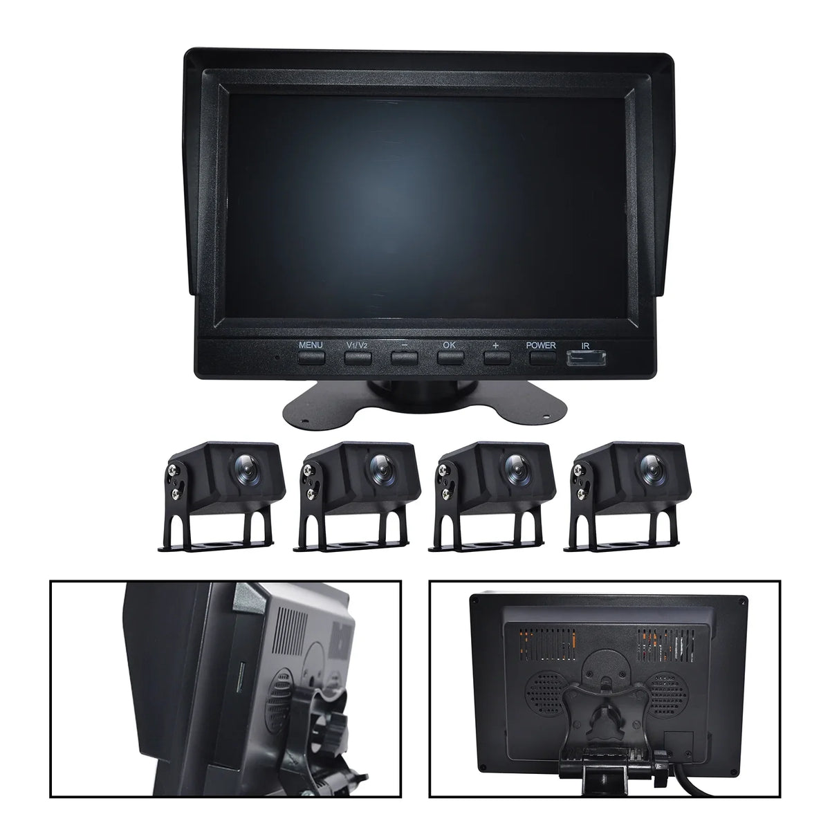 RV DVR Driving View Camera Recorder Bus+4 7" for Rear Truck Video Backup Monitor