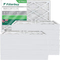 Pleated AC Air MERV Filterbuy Furnace Filters 16x25x4 HVAC 8 (12-Pack)