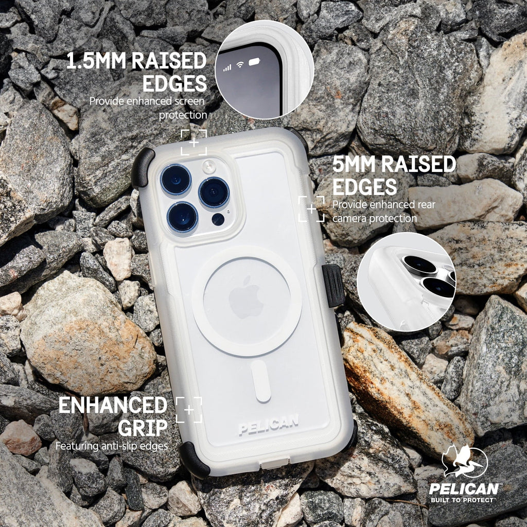 Clip Belt iPhone Max Pro with [MagSafe - Pelican Case Voyager Clear Compatible] Holster Series 15