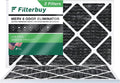 Odor 14x30x1 Activated Filters with MERV (2-Pack) Pleated Furnace Air 8 Filterbuy Carbon AC HVAC Eliminator