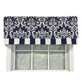 Banded 50" 3" RLF x Ozbourne Valance design Home Navy Pocket 16" by Rod
