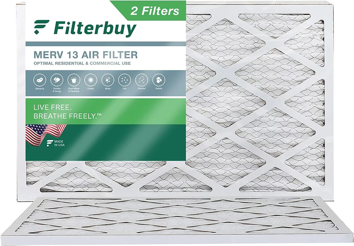 HVAC MERV Furnace 13 (2-Pack) Filterbuy Air Pleated AC 15x28x1 Filters