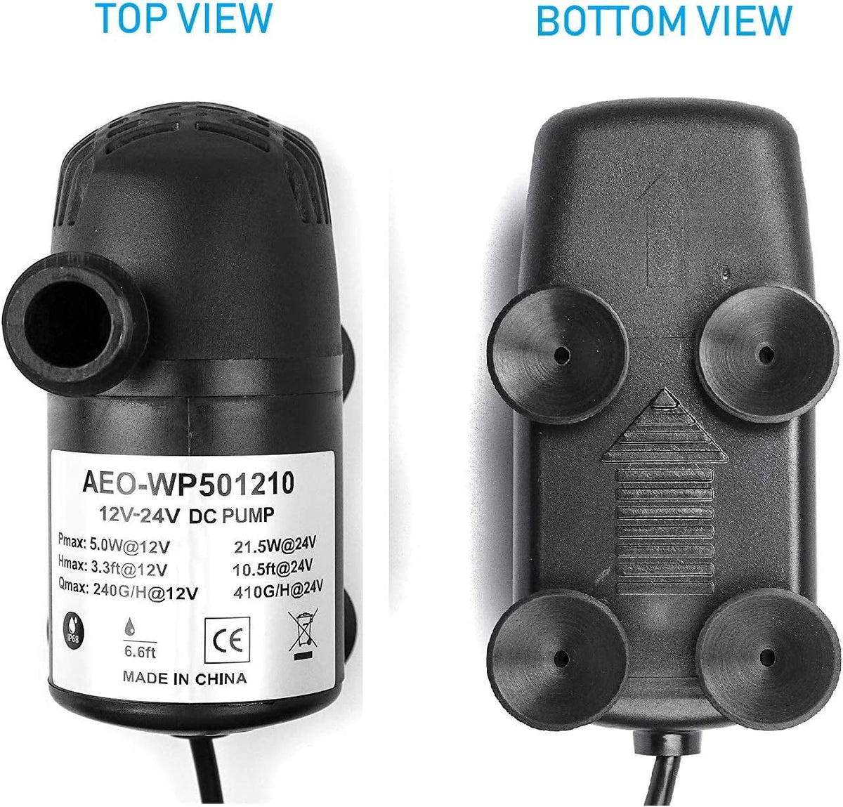 Brushless 12V Fountain, Fish for DC 24V 410GPH, 410GpH Aquarium 1 - Submersible Pond, and Pump, Solar liquid Pack