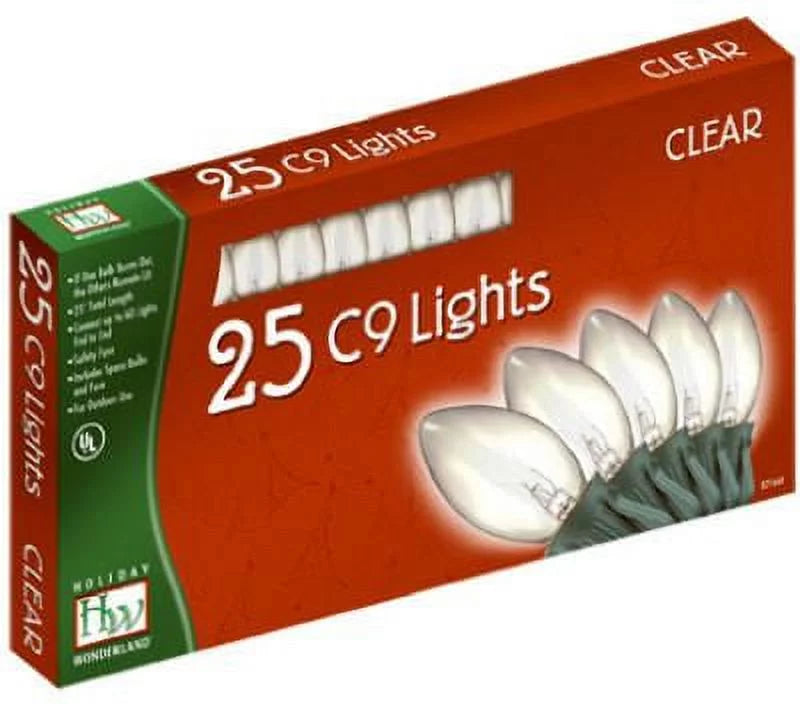 25-Ct. Set, 25-Light Bulbs, Clear, 925C-88 Christmas - C9 Wonderland Quantity Holiday 1