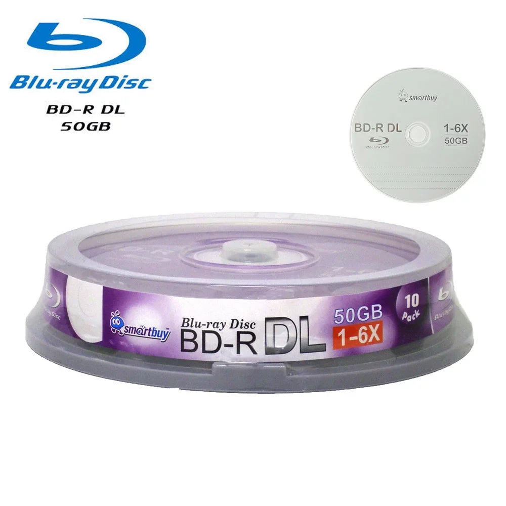 Layer 50GB Recordable Layer 20-Disc 6x Blank Video Dl Surface BD-R Double Blu-ray Data Logo Media Disc Top Buy Smart Dual