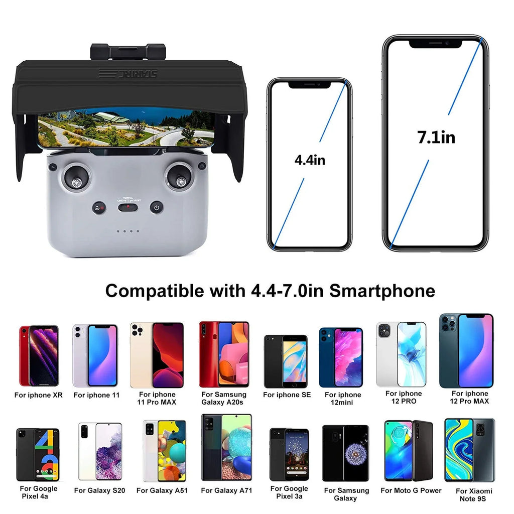 Mini Phone Hood DJI Foldable Shade Mavic Drone Air 2 US Remote Sun 2 Control for