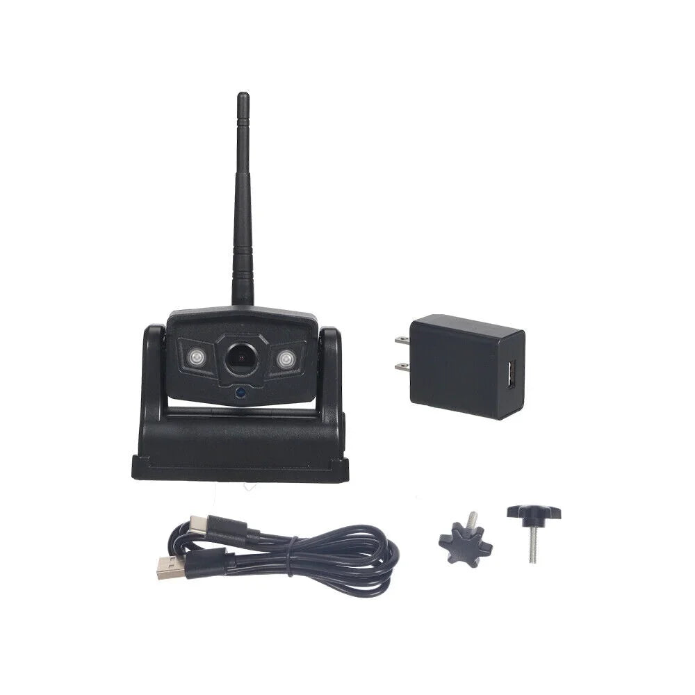 Magnetic View Camera Front/Rear WiFi Battery Backup Camera, JLLOM Wireless 9600mAh