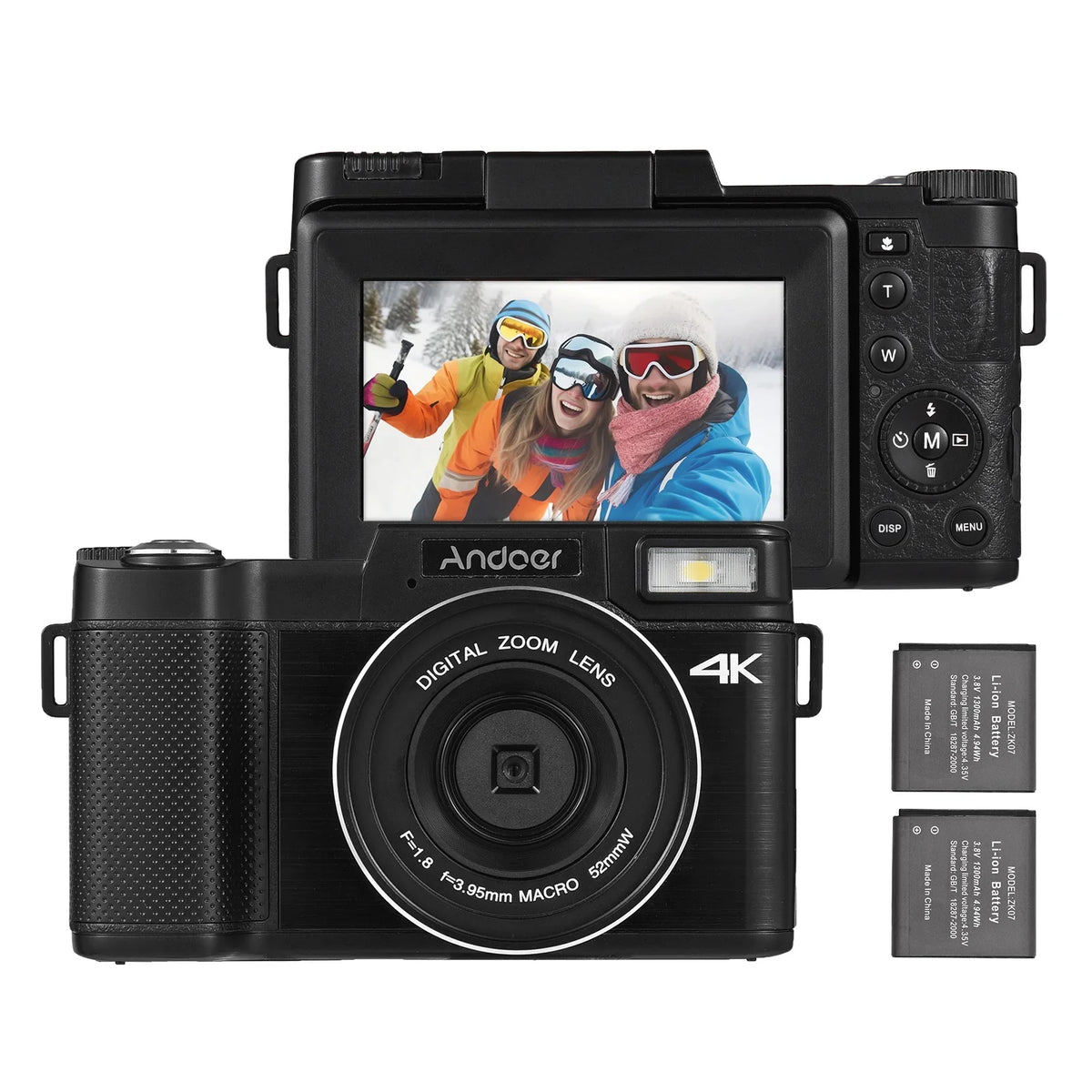 4K TFT Portable 48MP 48MP Support camera,TFT Rotatable 3.0-inch Andoer-2 3.0-inch TFT Screen 2pcs dsfen 3.0-inch Rotatable Camera Digital Camera Screen 48MP 16X Batteries Screen 4K Rotatable