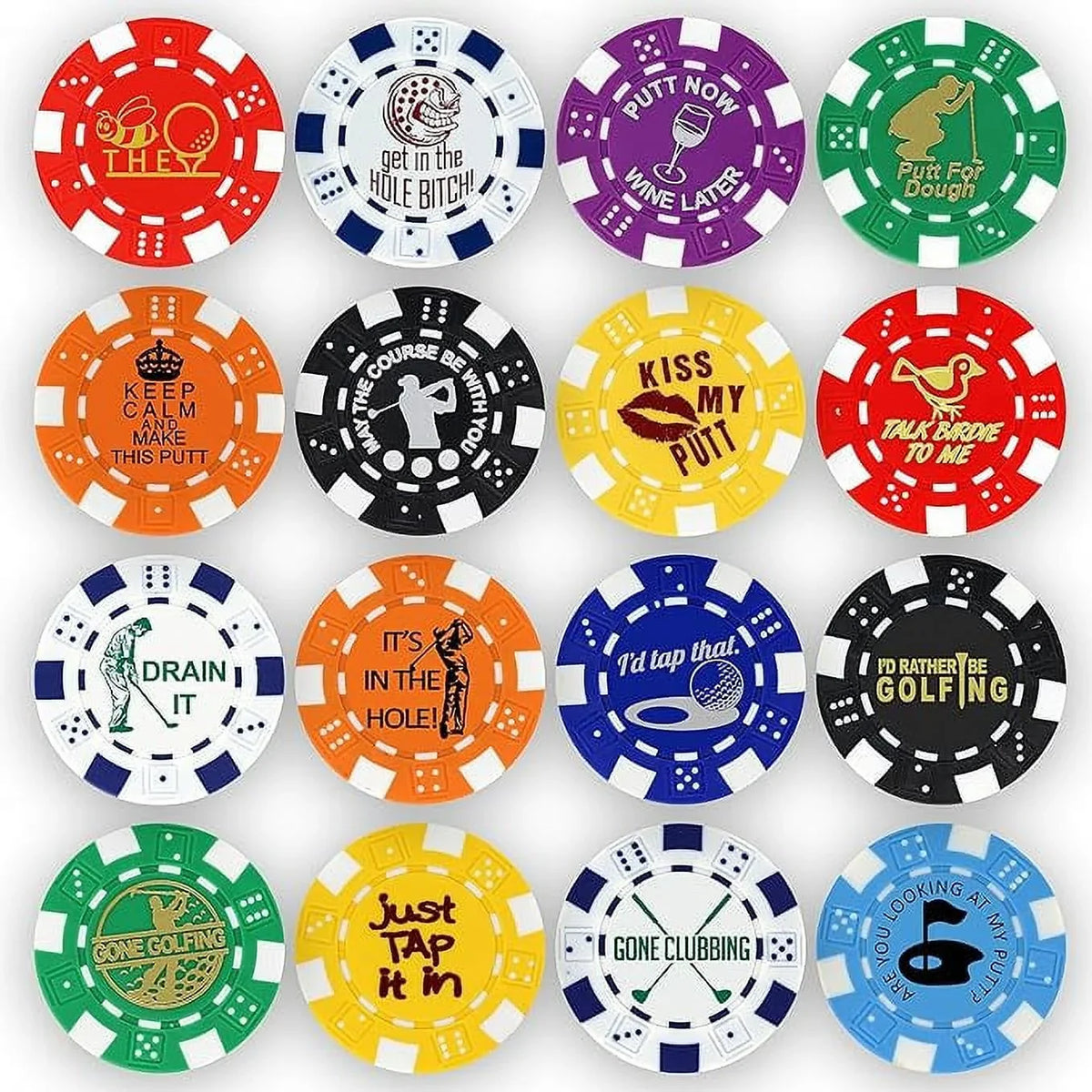 Striped Ball Collection, Gram Marker Golf DA Chip Poker Chips 11.5 VINCI