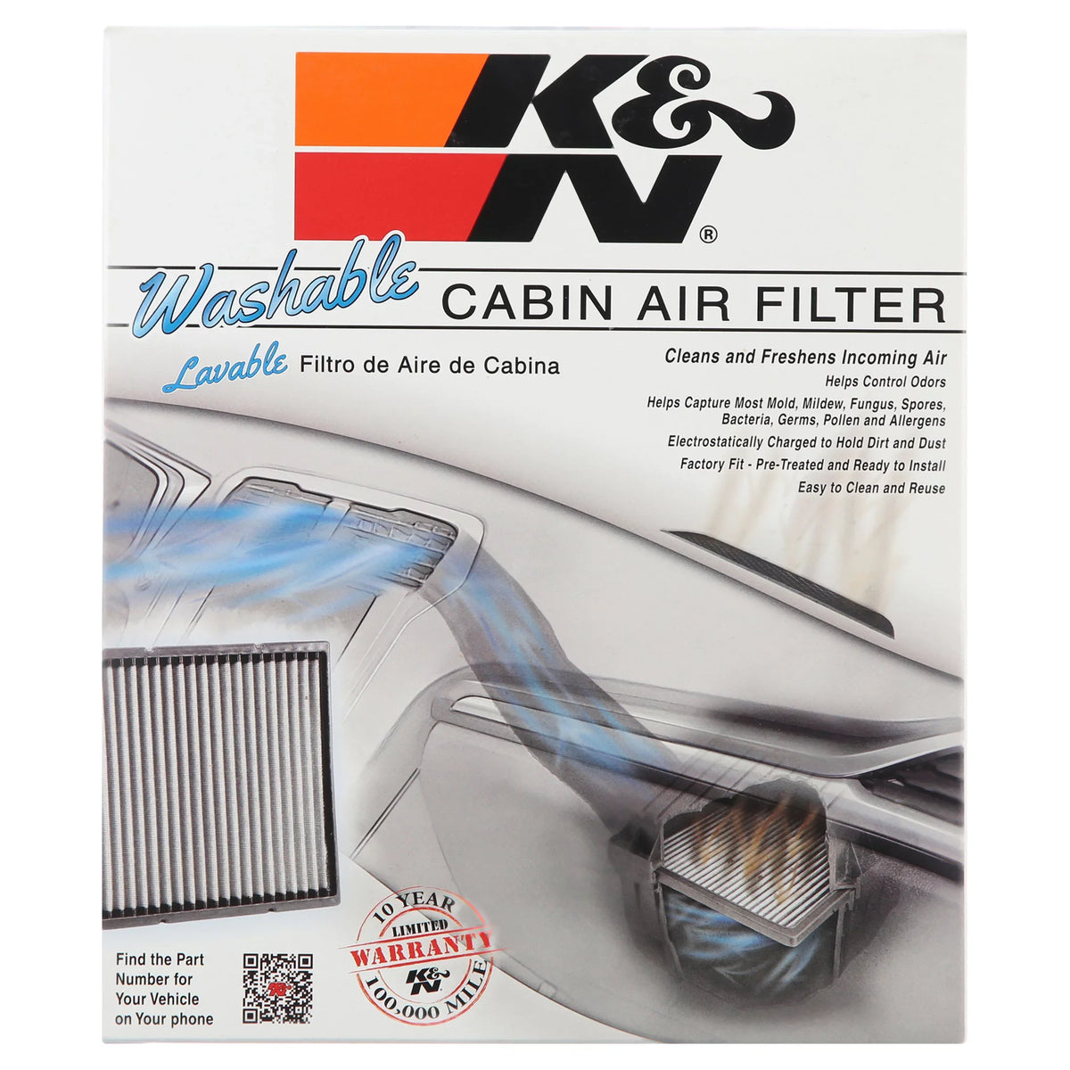 HYUNDAI Filter & Cleans SANTA 2011-2012 Incoming and K&N Kia Cabin select: Hyundai, Air Freshens VF2010 Washable Fits 2006-2010 for SONATA, Air HYUNDAI FE your Reusable