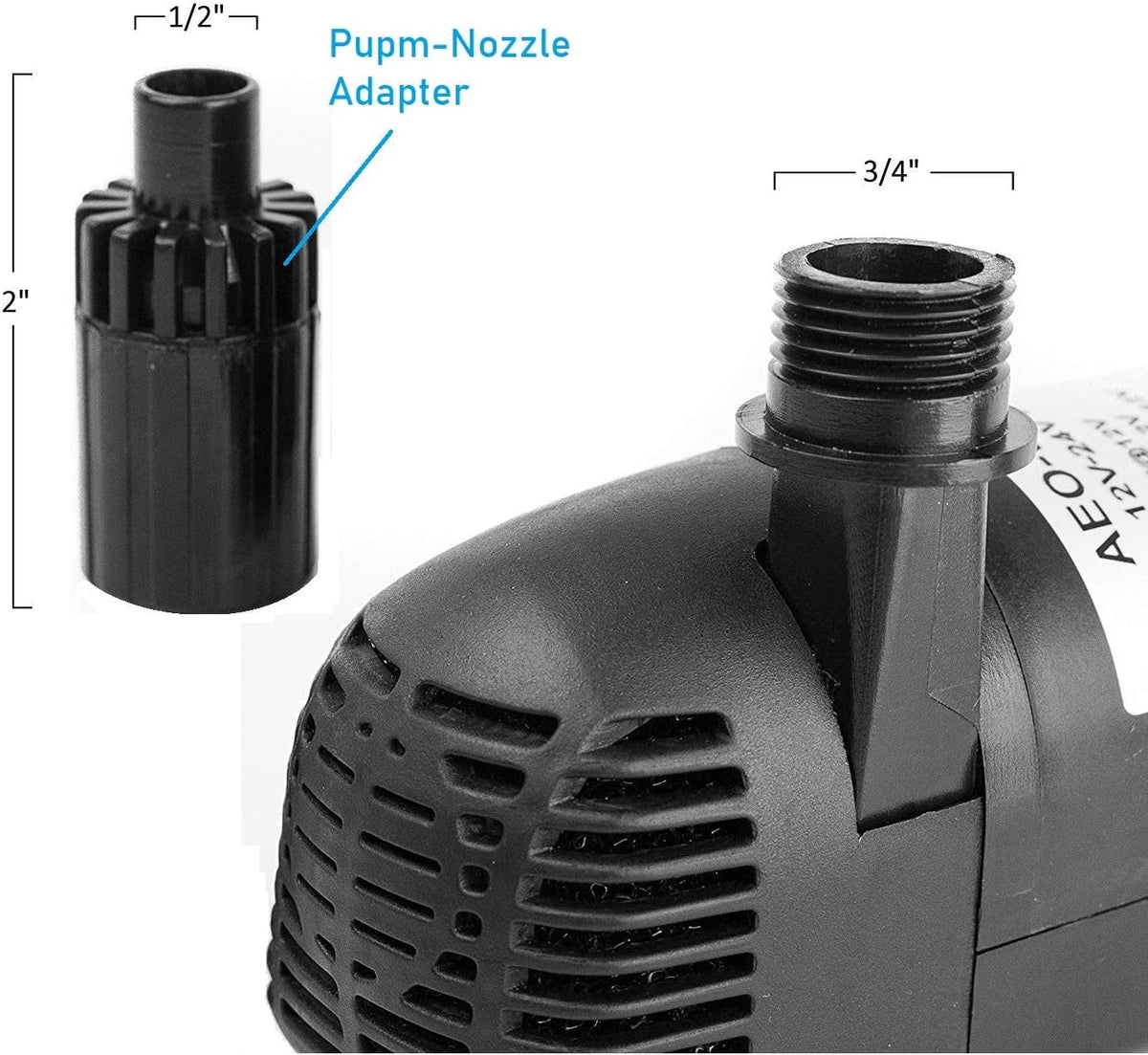 Brushless 12V Fountain, Fish for DC 24V 410GPH, 410GpH Aquarium 1 - Submersible Pond, and Pump, Solar liquid Pack