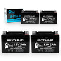 Free, 90CC ATV Maintenance 12V, 2004 Activated, Factory - 4-Pack Battery 3Ah, Quest Battery UpStart DS90F, Bombardier UB-YTX4L-BS Replacement (Can-Am) for DS90,