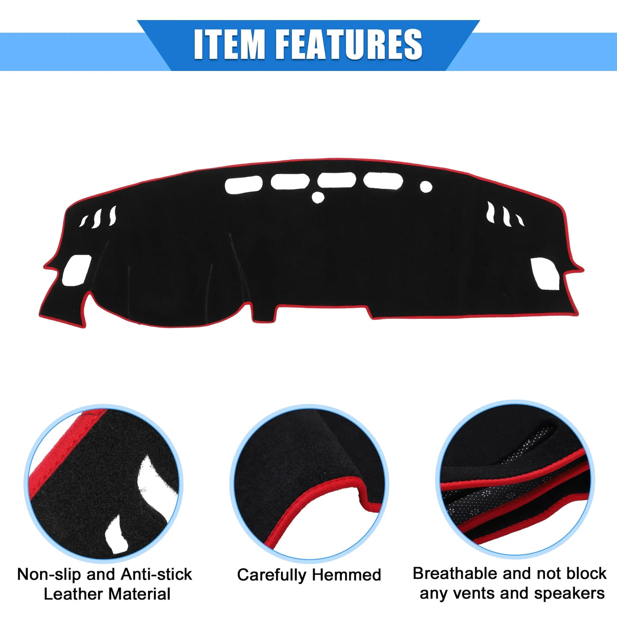 Dashboard Protective Polyester 2019-2020 Compatible Nissan Car for Unique Cover Center Red Bargains Altima Console