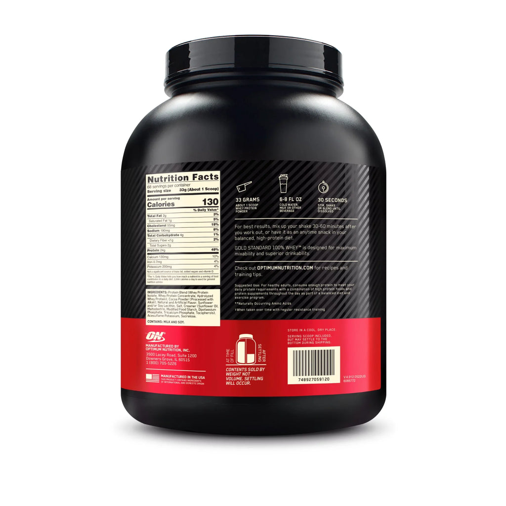 Peanut Chocolate Standard Butter, Whey Powder, Nutrition, 100% 5 Optimum Protein lb, Gold Servings 68