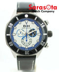 &amp; Watch Leather Quartz Chronograph Men's Dunbar Brandt 14060 B&amp;H Swiss Hoffman