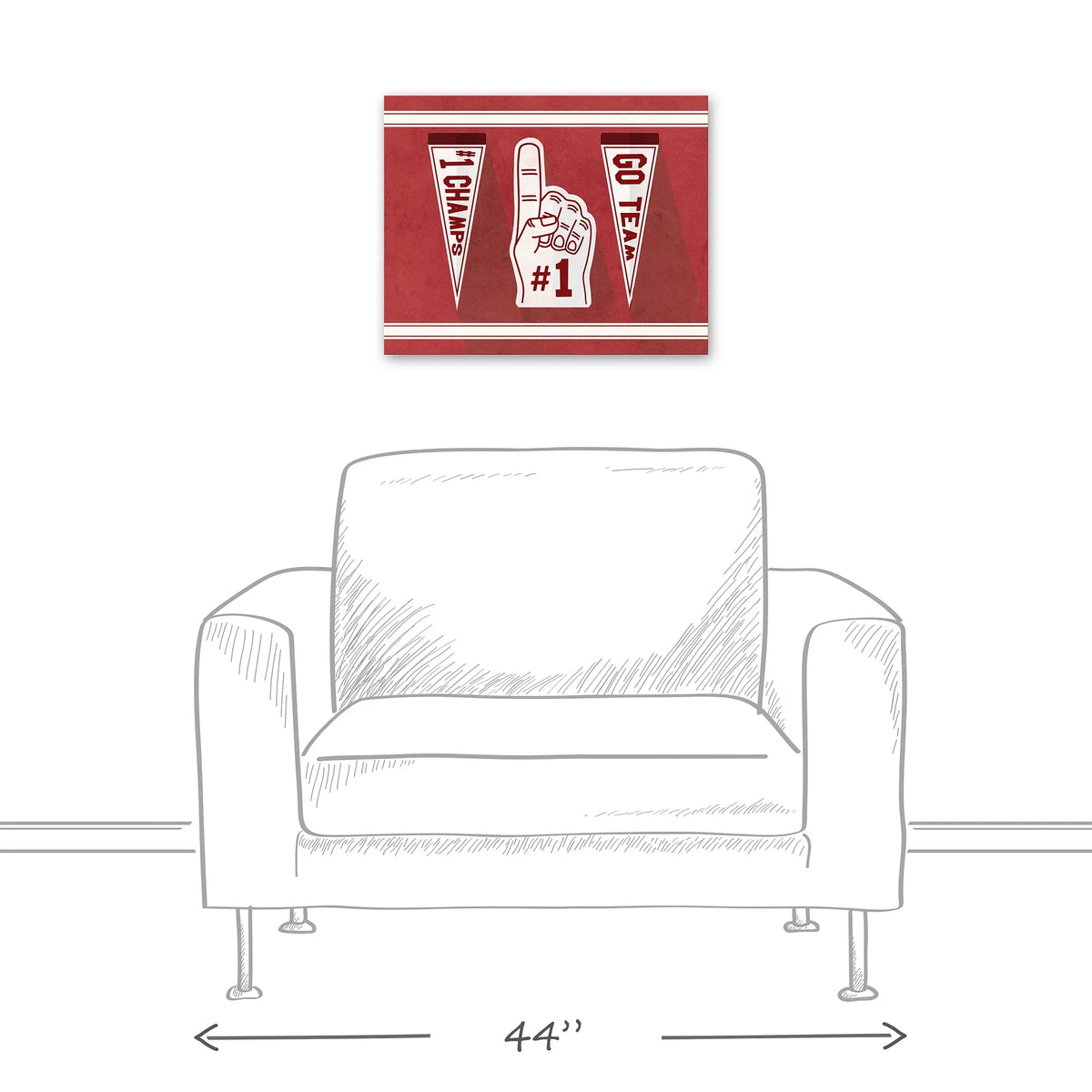 Products Number Creative 16x20 One Canvas Art Fan Wall