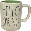 Mug Font - Green Large Color By Coffee - In Magenta Coffee Artisan Dunn"Hello Beautiful LL Spring" Spring With"Hello Dunn Ceramic/Pottery Spelled Inside Spring" Mug Rae Rae Collection, -