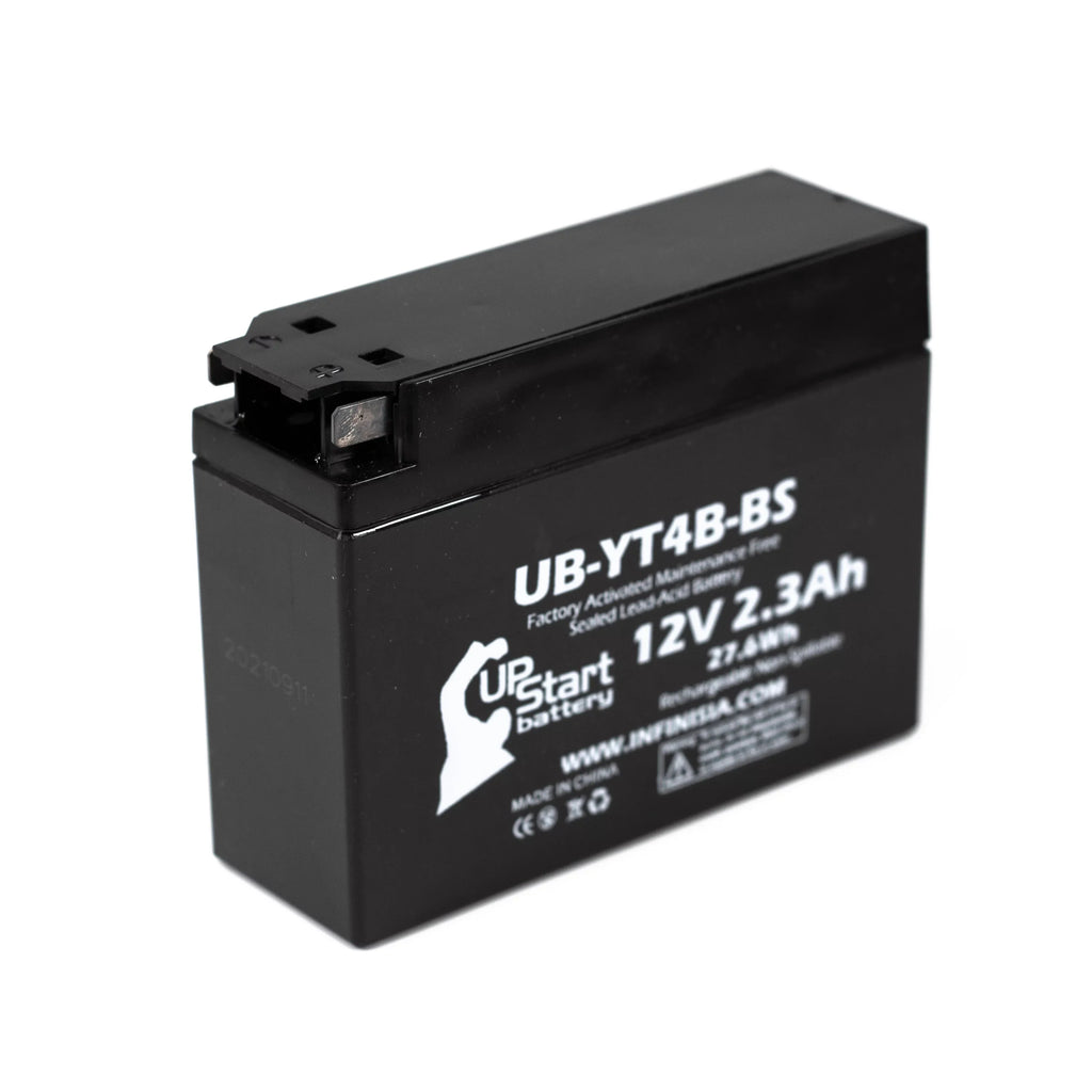 SR400 Battery Maintenance 400CC Free, 12V, for Battery - Activated, 2.3Ah, Replacement UpStart Motorcycle 4-Pack Factory UB-YT4B-BS 2008 Yamaha