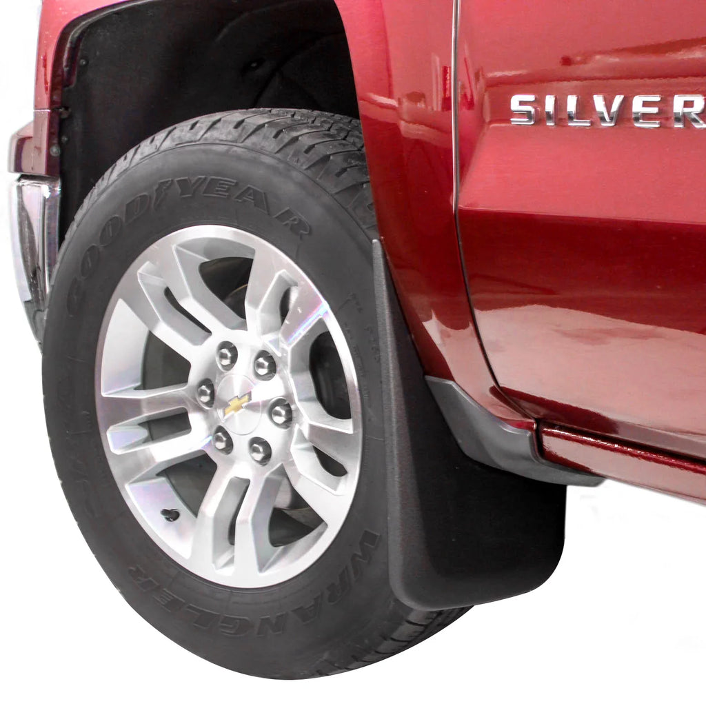 Silverado (Not Mud 2 Auto GMC 2500 Sierra, Set Molded Silverado & 2014-2018 Splash Red Only Set 2015-2018 22894857 Fit 3500 Flaps Front Chevy Custom Hound Pair Chevy Only) 1500 Piece