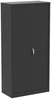 and Metal Removable - (White) Closet Rods Armoires with Lock Locker with Wardrobe Shelves Hanging Adjustable Bedroom 72" RUNFAYBIU