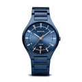 Blue with Titanium Watch Male Matt Dial Blau Bracelet