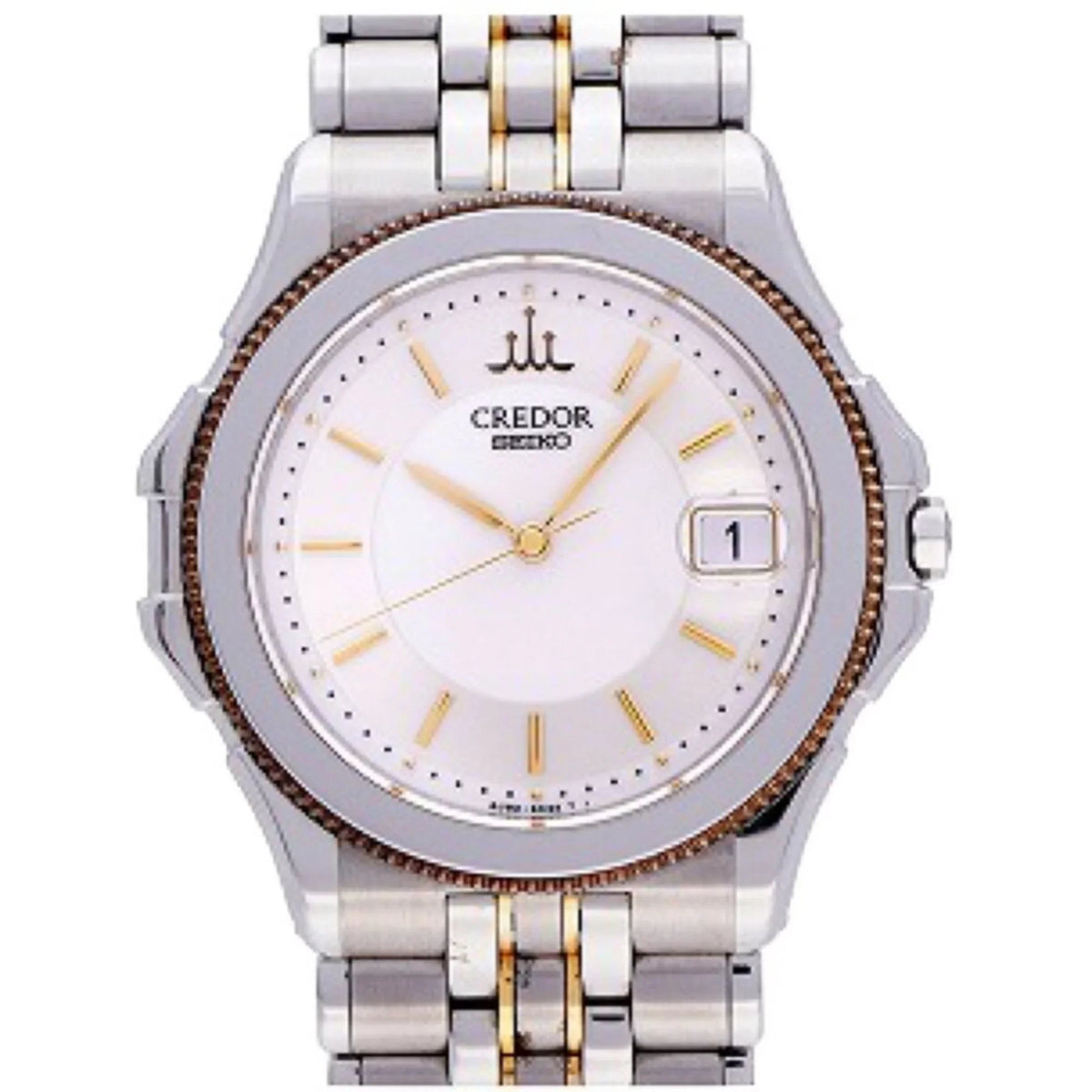 Credor Pre-Owned (Fair) watch Seiko K18/SS 8J82-6A20 quartz silver/gold Pacific