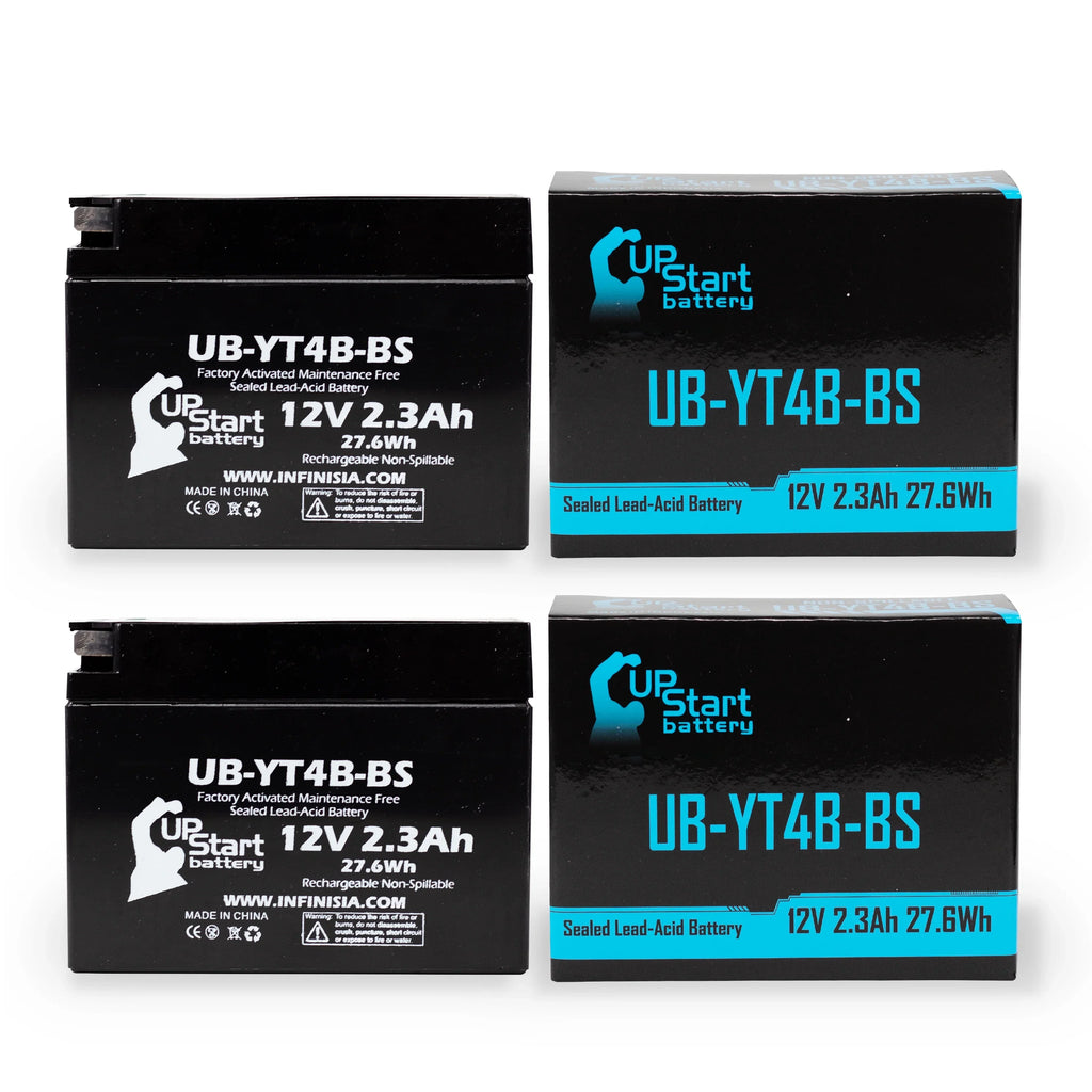 12V, Activated, - SR400 Replacement 2-Pack UB-YT4B-BS UpStart 2.3Ah, Free, 2006 Battery Battery Yamaha 400CC Factory Maintenance Motorcycle