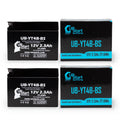 12V, Activated, - SR400 Replacement 2-Pack UB-YT4B-BS UpStart 2.3Ah, Free, 2006 Battery Battery Yamaha 400CC Factory Maintenance Motorcycle
