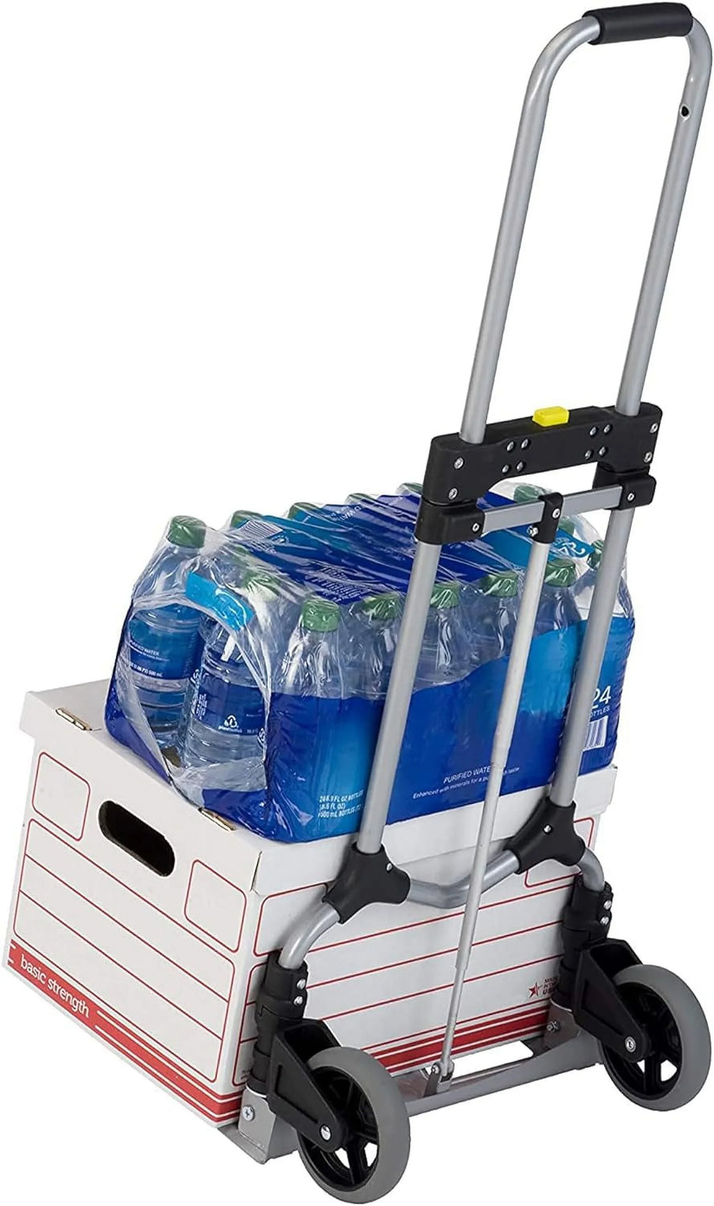Hand 160Lb Handle, Luggage Truck MCI Cart Pack) (2 Folding Silver/Black Personal W/Telescoping Steel Capacity