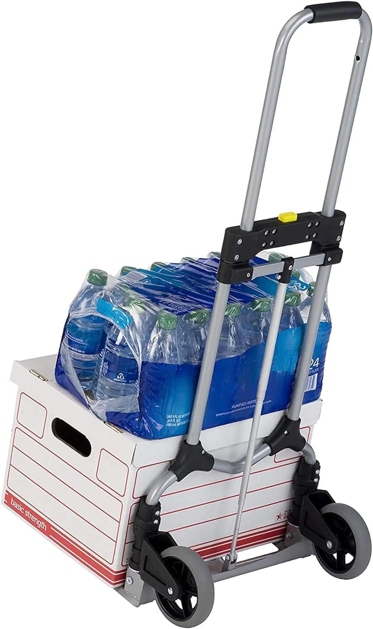 Hand 160Lb Handle, Luggage Truck MCI Cart Pack) (2 Folding Silver/Black Personal W/Telescoping Steel Capacity