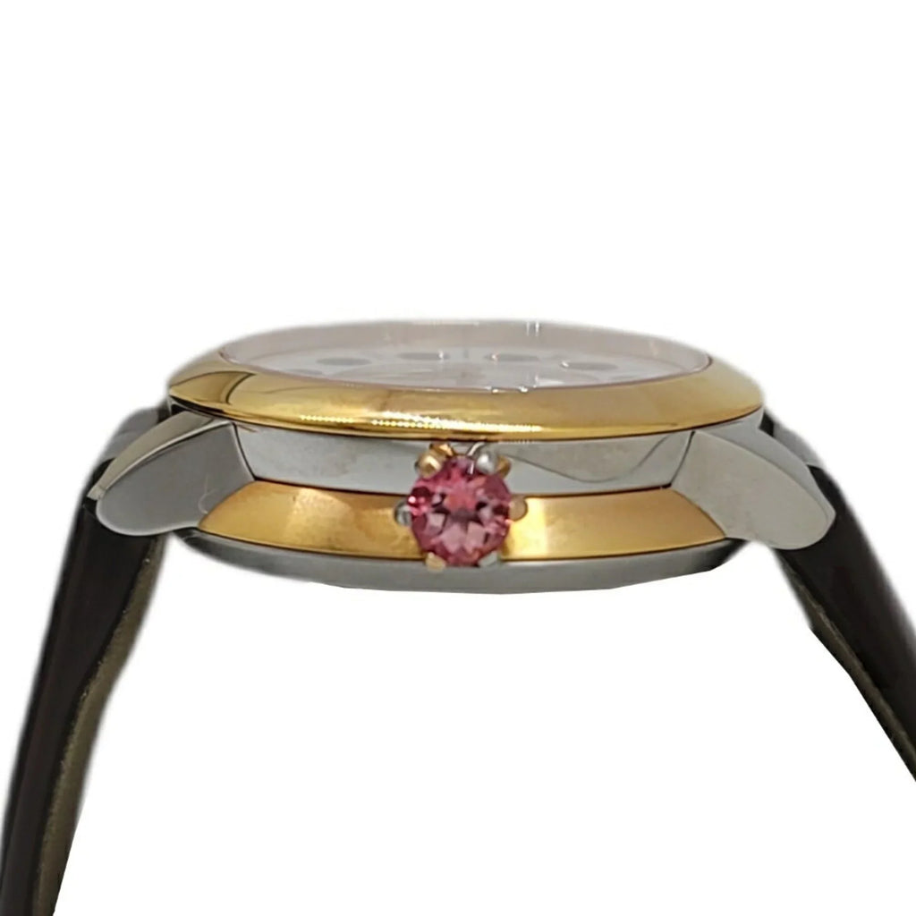 Women's Belt Fendi Enamel Black Colors FENDI SS Watch Spinel 3 New) Shell Eye Shine (Like Clock Topaz Fashionable Brown Quartz Pre-Owned