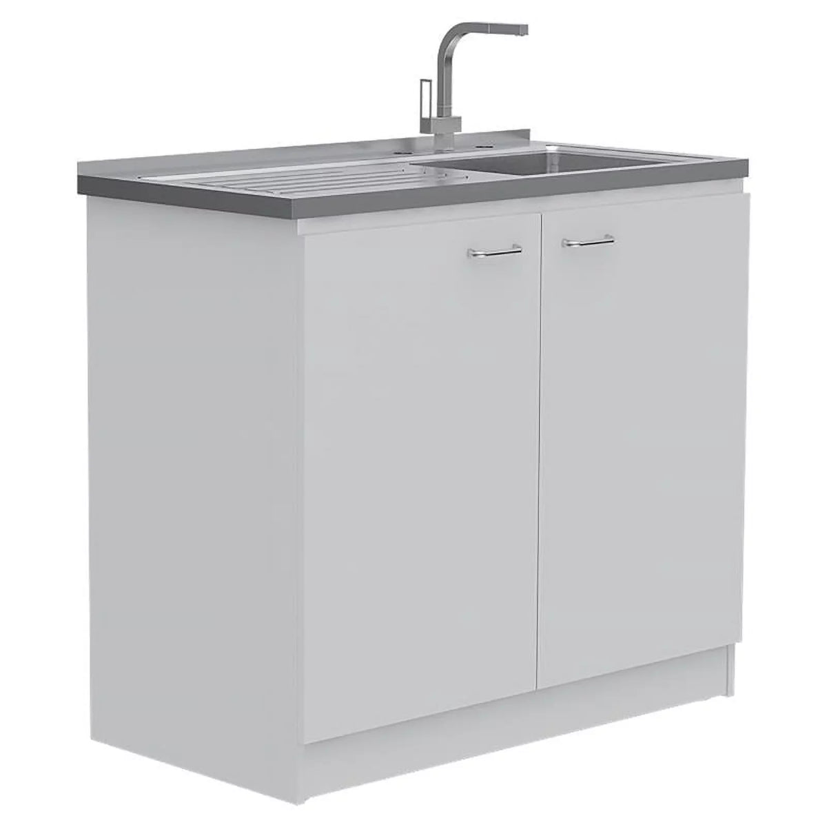 Wood Home and Island Set 2-Piece Sink Kitchen Utility with Square