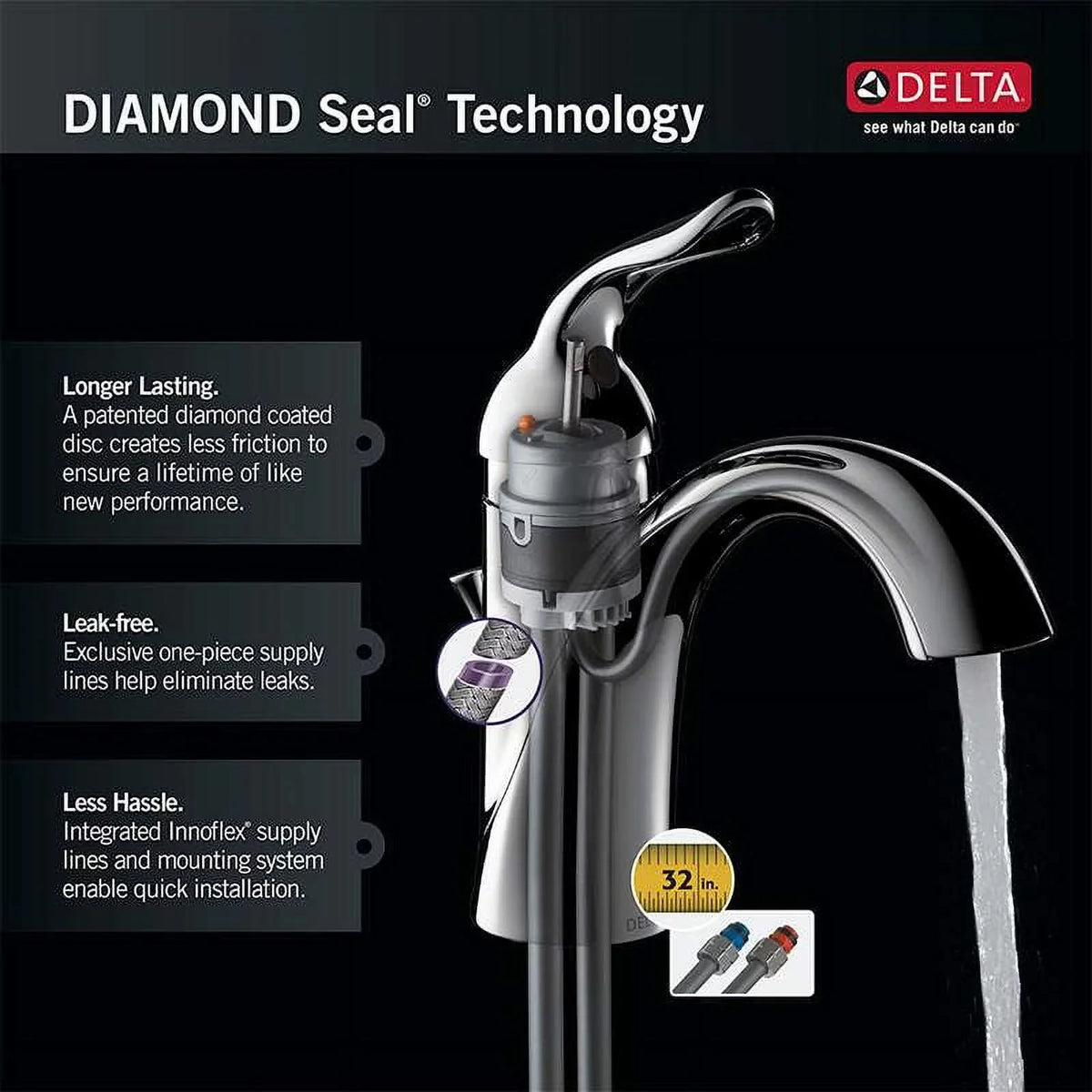 R3510-WL Single Tesla Delta Mount Rough Wall Handle