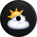 2019 for RV Backup Emoji Jeep Spare 2018 Inch JL Cloud 32 Camera Tire Cover Text Wrangler Sun